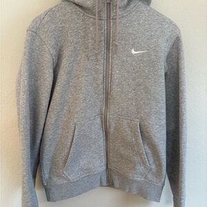 Nike Heather Gray Fleece-Lined Hoodie